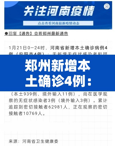 郑州新增本土确诊4例:郑州新增4例本土确诊病例 郑州新增本土确诊4例:郑州新增4例本土确诊病例