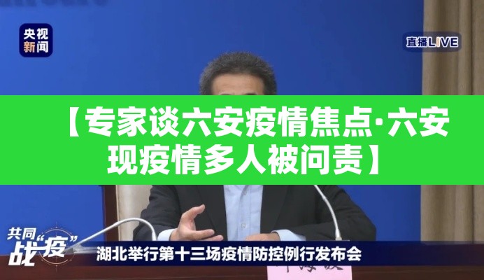 【专家谈六安疫情焦点·六安现疫情多人被问责】 【专家谈六安疫情焦点·六安现疫情多人被问责】