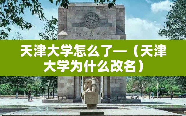 天津大学怎么了—(天津大学为什么改名) 天津大学怎么了—(天津大学为什么改名)