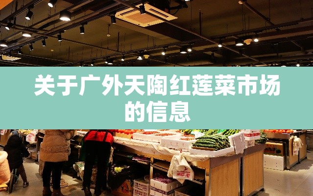 关于广外天陶红莲菜市场的信息