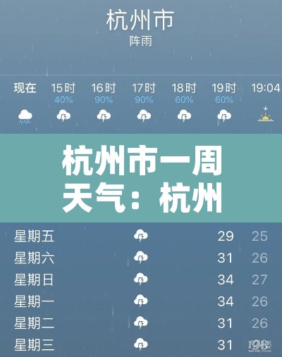 杭州市一周天气:杭州市一周天气预报7天 杭州市一周天气:杭州市一周天气预报7天