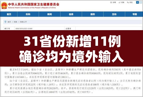 31省份新增11例确诊均为境外输入—(31省新增16例确诊均为境外输入) 31省份新增11例确诊均为境外输入—(31省新增16例确诊均为境外输入)