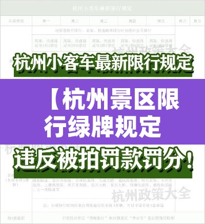【杭州景区限行绿牌规定·杭州景区限牌政策】 【杭州景区限行绿牌规定·杭州景区限牌政策】