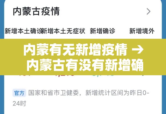 内蒙有无新增疫情 → 内蒙古有没有新增确诊病例
