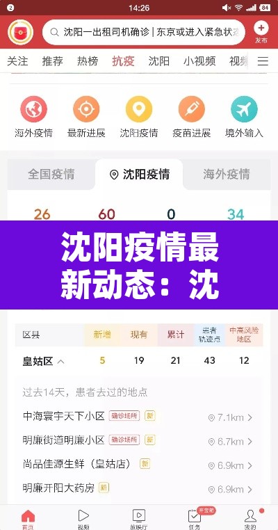 沈阳疫情最新动态:沈阳疫情最新消息新增6例 沈阳疫情最新动态:沈阳疫情最新消息新增6例