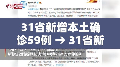 31省新增本土确诊59例 → 31省新增本土确诊病例55例
