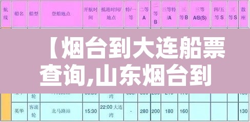 【烟台到大连船票查询,山东烟台到大连船票多少钱】 【烟台到大连船票查询,山东烟台到大连船票多少钱】