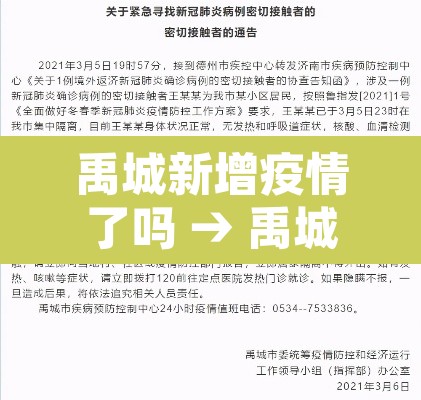 禹城新增疫情了吗 → 禹城新增病例