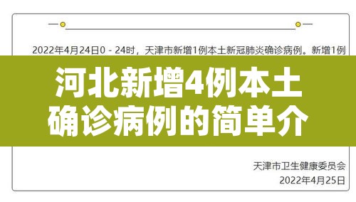 河北新增4例本土确诊病例的简单介绍 河北新增4例本土确诊病例的简单介绍
