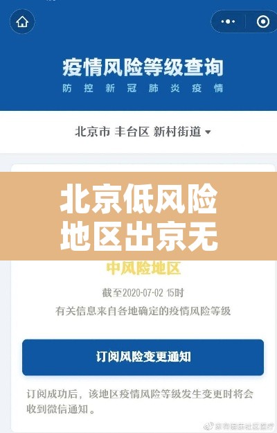 北京低风险地区出京无须核酸证明 → 北京低风险地区出京不再需要阴性证明 北京低风险地区出京无须核酸证明 → 北京低风险地区出京不再需要阴性证明