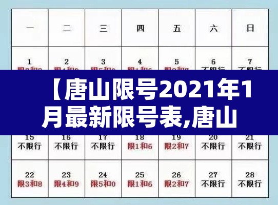 【唐山限号2021年1月最新限号表,唐山2021限号时间查询】