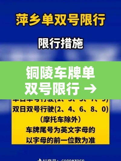 铜陵车牌单双号限行 → 铜陵单行道有哪些