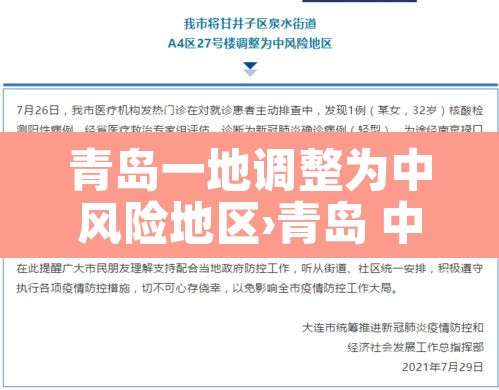 青岛一地调整为中风险地区›青岛 中风 青岛一地调整为中风险地区›青岛 中风