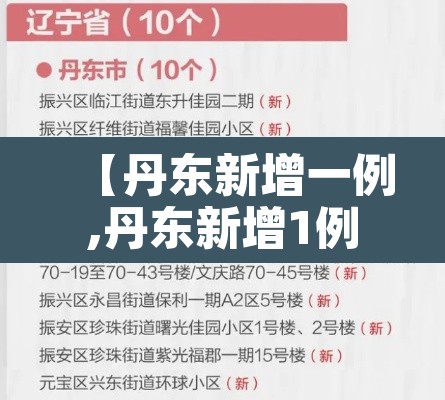 【丹东新增一例,丹东新增1例肺炎】 【丹东新增一例,丹东新增1例肺炎】