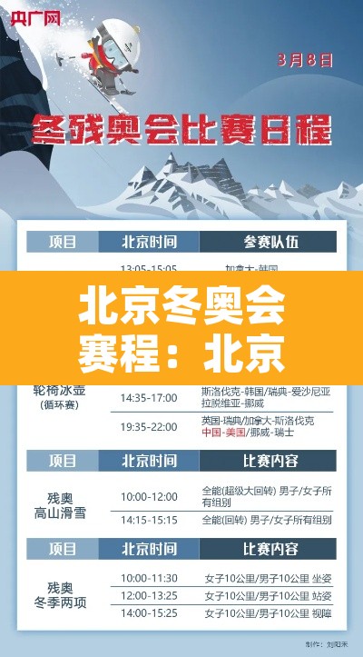 北京冬奥会赛程:北京冬奥会北京 北京冬奥会赛程:北京冬奥会北京