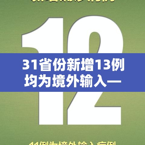 31省份新增13例均为境外输入—(31省份新增境外输入37例) 31省份新增13例均为境外输入—(31省份新增境外输入37例)