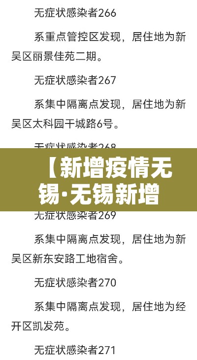 【新增疫情无锡·无锡新增疫情发布】