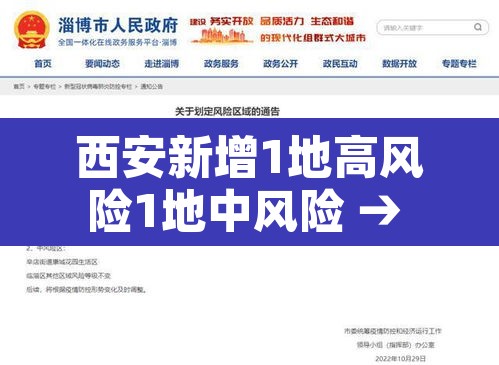 西安新增1地高风险1地中风险 → 西安疫情高中低风险区划分