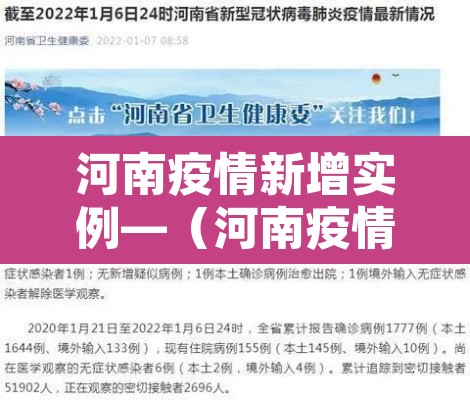 河南疫情新增实例—(河南疫情最新消息今天新增一例是在哪里) 河南疫情新增实例—(河南疫情最新消息今天新增一例是在哪里)
