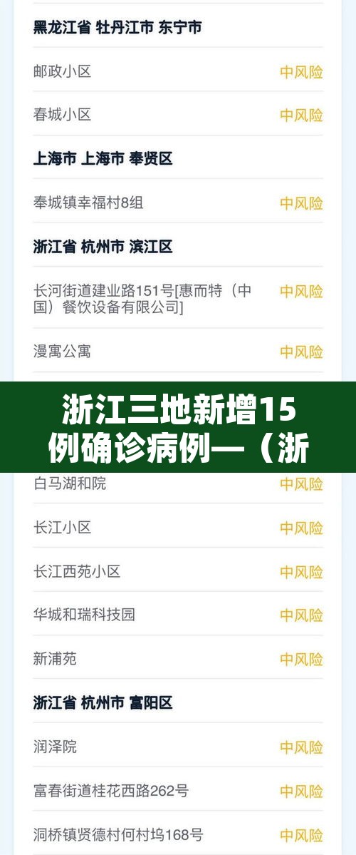浙江三地新增15例确诊病例—(浙江新增3例病例) 浙江三地新增15例确诊病例—(浙江新增3例病例)