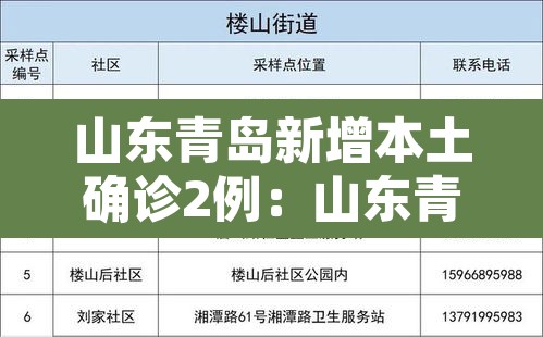 山东青岛新增本土确诊2例：山东青岛新增本土确诊2例在哪