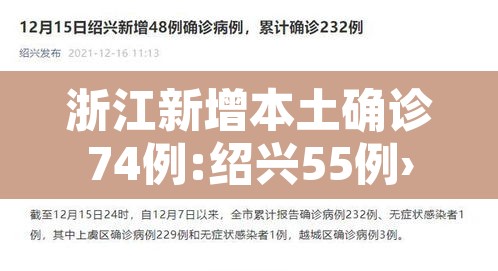 浙江新增本土确诊74例:绍兴55例›浙江绍兴新型肺炎病例最新消息 浙江新增本土确诊74例:绍兴55例›浙江绍兴新型肺炎病例最新消息
