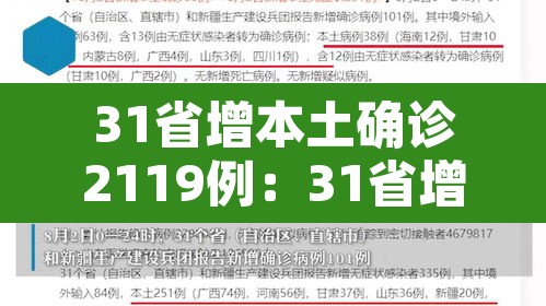 31省增本土确诊2119例:31省增确诊103例 本土88例