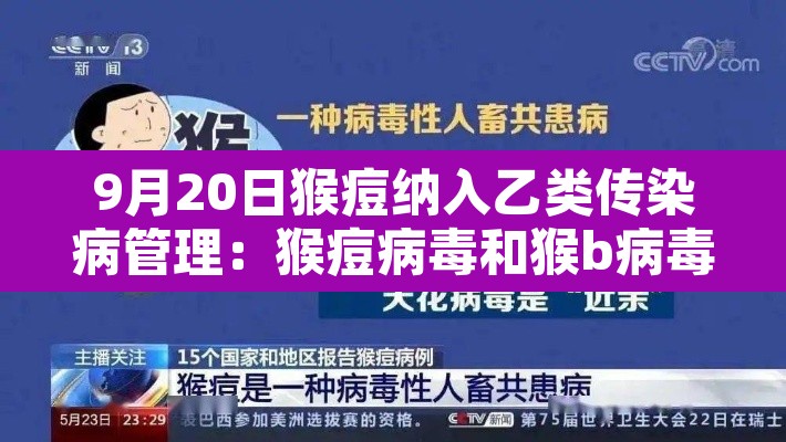 9月20日猴痘纳入乙类传染病管理:猴痘病毒和猴b病毒的关系 9月20日猴痘纳入乙类传染病管理:猴痘病毒和猴b病毒的关系
