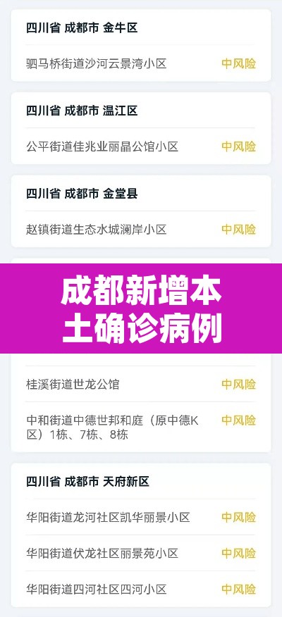 成都新增本土确诊病例4例—（成都新增确诊病例行动轨迹）