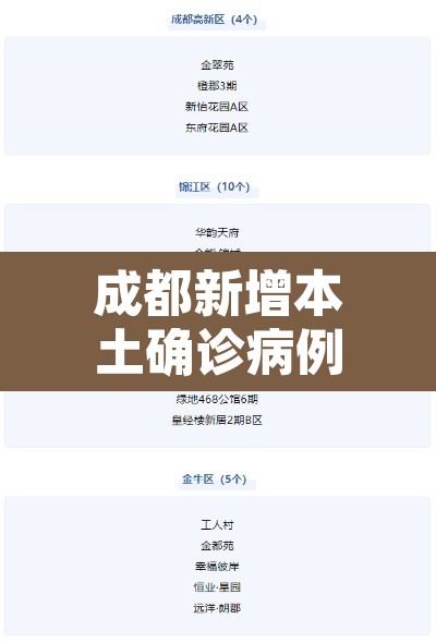 成都新增本土确诊病例4例—（成都新增确诊病例行动轨迹）