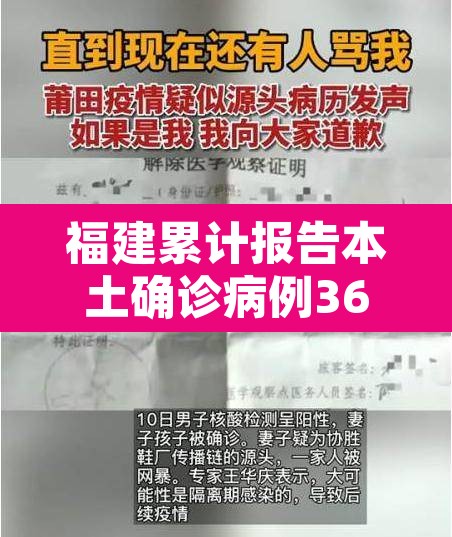 福建累计报告本土确诊病例363例:福建累计报告本土确诊病例363例是哪里的 福建累计报告本土确诊病例363例:福建累计报告本土确诊病例363例是哪里的