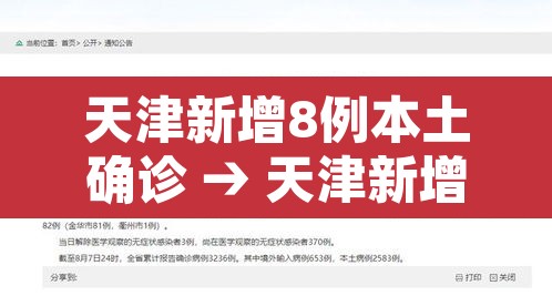 天津新增8例本土确诊 → 天津新增1例本地确诊