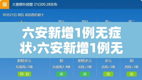 六安新增1例无症状›六安新增1例无症状感染者
