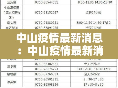 中山疫情最新消息：中山疫情最新消息今天