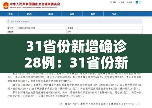 31省份新增确诊28例:31省份新增确诊病例22例 31省份新增确诊28例:31省份新增确诊病例22例