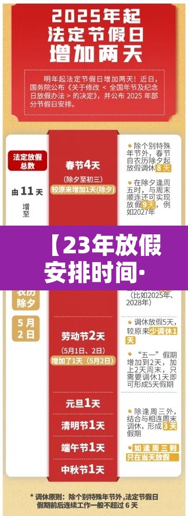 【23年放假安排时间·2023年节假日放假】 【23年放假安排时间·2023年节假日放假】