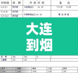 大连到烟台的船票时刻表—(从大连到烟台的船票时刻表) 大连到烟台的船票时刻表—(从大连到烟台的船票时刻表)