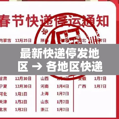 最新快递停发地区 → 各地区快递停发时间 最新快递停发地区 → 各地区快递停发时间