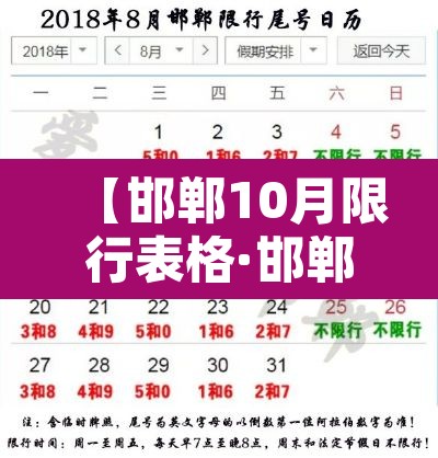 【邯郸10月限行表格·邯郸10月限行表格最新】 【邯郸10月限行表格·邯郸10月限行表格最新】