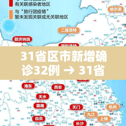 31省区市新增确诊32例 → 31省区市新增确诊1例