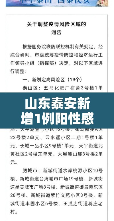 山东泰安新增1例阳性感染者›泰安新增一例肺炎 山东泰安新增1例阳性感染者›泰安新增一例肺炎