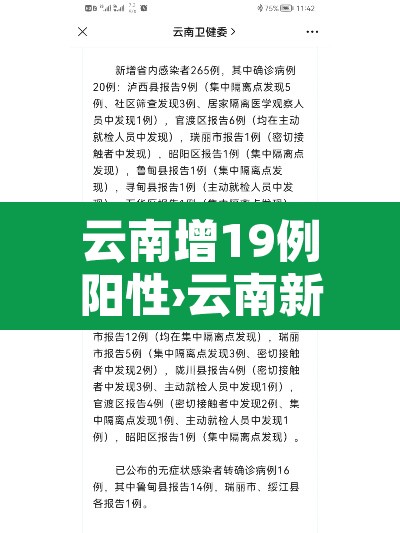 云南增19例阳性›云南新增3例,确诊19例 云南增19例阳性›云南新增3例,确诊19例