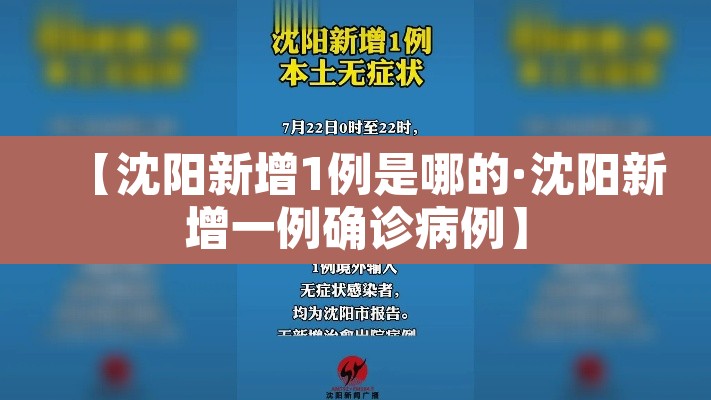 【沈阳新增1例是哪的·沈阳新增一例确诊病例】 【沈阳新增1例是哪的·沈阳新增一例确诊病例】