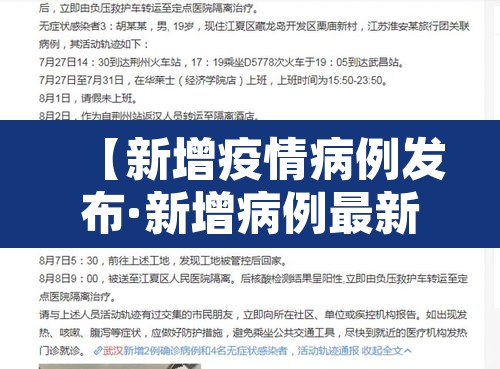 【新增疫情病例发布·新增病例最新消息轨迹】 【新增疫情病例发布·新增病例最新消息轨迹】