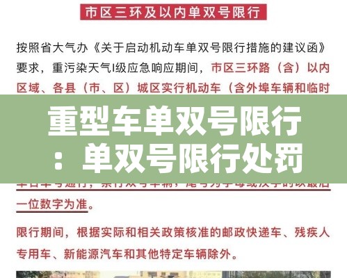 重型车单双号限行:单双号限行处罚规定