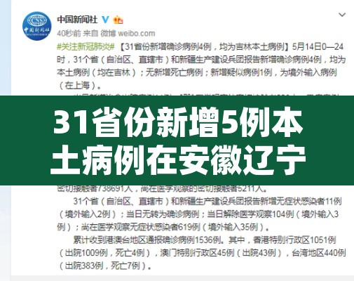 31省份新增5例本土病例在安徽辽宁›安徽辽宁昨日均无新增确诊病例